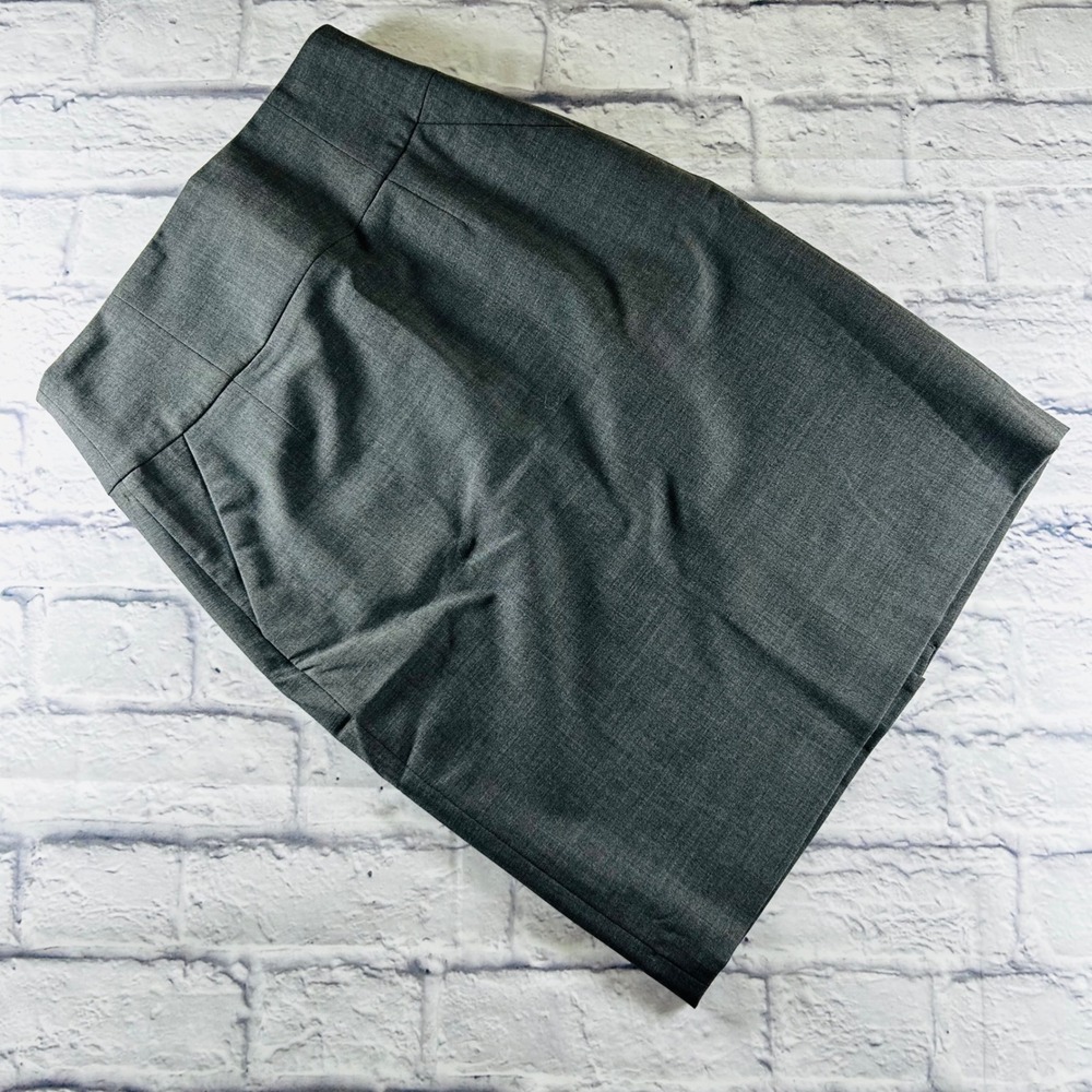 Banana Republic Womens Grey Wool Blend Stretch Pencil Skirt Size 0 Business